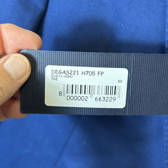 The Gigi Dega NWT Italian Bright Navy Cotton Tailored Blazer Jacket 50/US40 - Picture 9 of 16